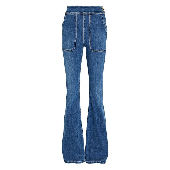 Frame Denim Le Francoise Flare Jeans High Waisted Full Length Long Bell Bottoms - Picture 2 of 15
